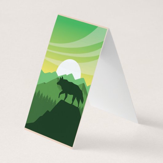 Mooie wolvenscène visitekaartje (Achterkant)