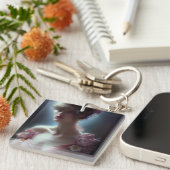 Mooie Woman AI Generated Art Sleutelhanger (Voorkant Rechts)