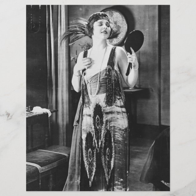 Mooie Woman Flapper Dress 1920 (Voorkant)
