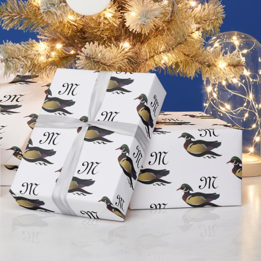 Mooie Wood Duck zwemmen Cadeaupapier (Feestdagen)
