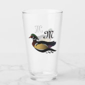 Mooie Wood Duck zwemmen Glas (Voorkant)