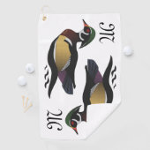 Mooie Wood Duck zwemmen Golfhanddoek (Insitu)