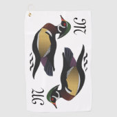 Mooie Wood Duck zwemmen Golfhanddoek (Voorkant)