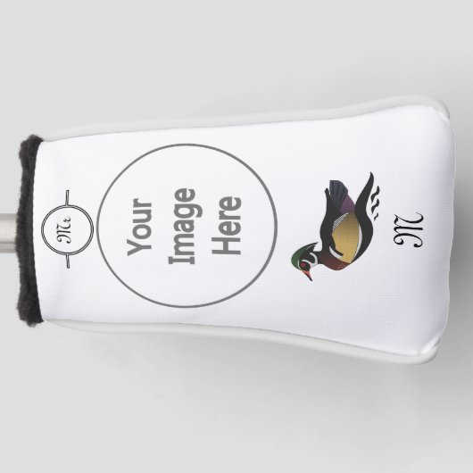 Mooie Wood Duck zwemmen Golfheadcover (Voorkant)