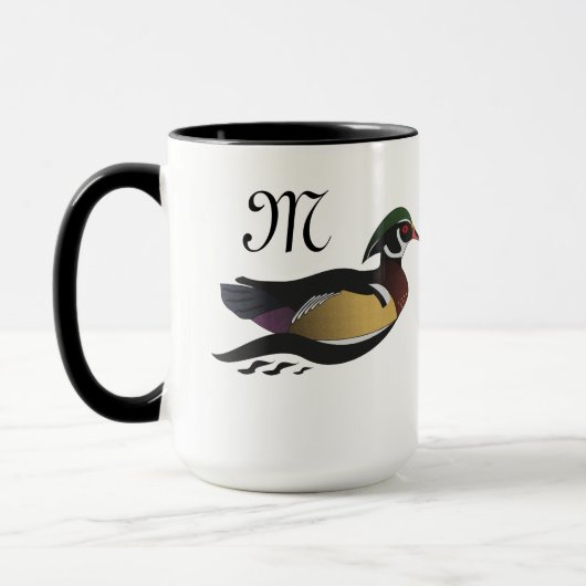 Mooie Wood Duck zwemmen Mok (Links)