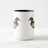 Mooie Wood Duck zwemmen Mok (Midden)