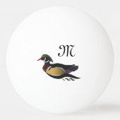 Mooie Wood Duck zwemmen Pingpongbal (Achterkant)
