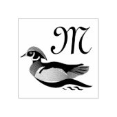Mooie Wood Duck zwemmen Rubberstempel (Afrduk)