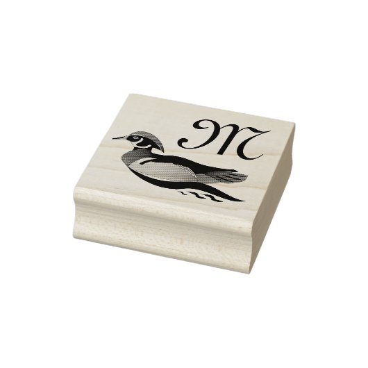 Mooie Wood Duck zwemmen Rubberstempel (Stempel)