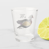 Mooie Wood Duck zwemmen Shot Glas (Achterkant)