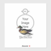 Mooie Wood Duck zwemmen Sticker (Vel)