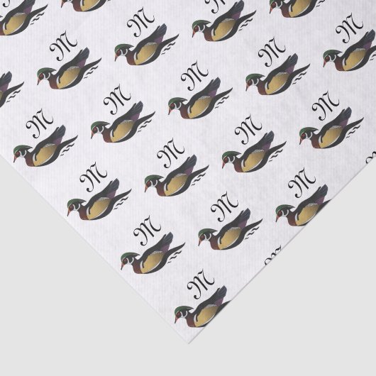 Mooie Wood Duck zwemmen Tissuepapier (Detail)