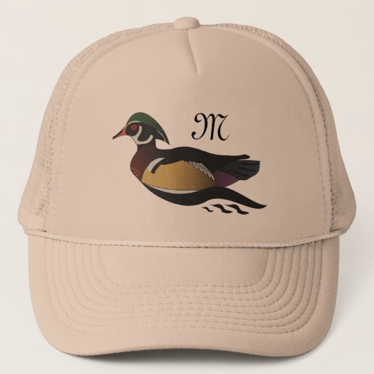 Mooie Wood Duck zwemmen Trucker Pet (Voorkant)