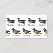 Mooie Wood Duck zwemmen Visitekaartje (Voorkant)