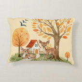 Mooie Woodland Deer Countryside Home Accent Kussen (Achterkant)