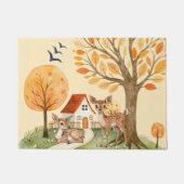 Mooie Woodland Deer Countryside Home Deurmat (Voorkant)