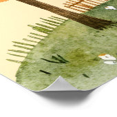 Mooie Woodland Deer Countryside Home Kinder Poster (Hoek)