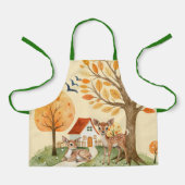 Mooie Woodland Deer Countryside Home Kinder Schort (Voorkant)