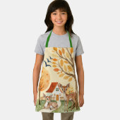 Mooie Woodland Deer Countryside Home Kinder Schort (Insitu)