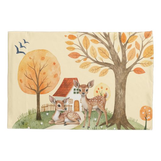 Mooie Woodland Deer Countryside Home Kussensloop (Achterkant)