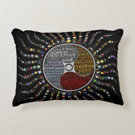 Mooie woorden en mandala-kussen accent kussen