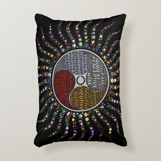 Mooie woorden en mandala-kussen accent kussen (Voorkant(Verticaal))