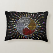 Mooie woorden en mandala-kussen accent kussen (Achterkant)