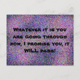 Mooie woorden van aanmoediging Paars Briefkaart