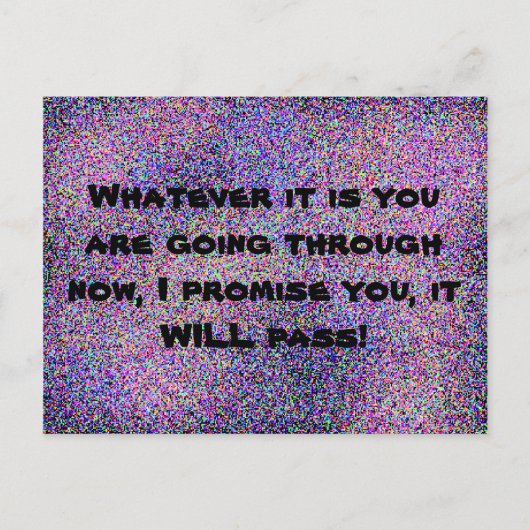 Mooie woorden van aanmoediging Paars Briefkaart (Voorkant)