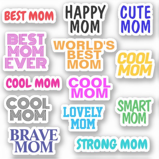 Mooie woorden voor Coole Moeder | Cute Stickers (Voorkant)