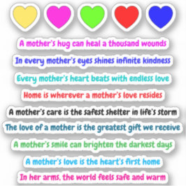 Mooie woorden voor moeder (Love Quotes) Stickers