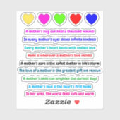 Mooie woorden voor moeder (Love Quotes) Stickers (Vel)