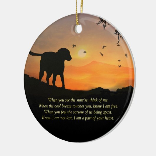 Mooie woordvoerder van Dog Sympathie Memorial met  Keramisch Ornament (Links)
