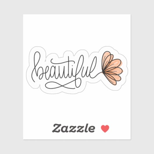 Mooie Word-laptop | Afgesneden Sticker (Vel)