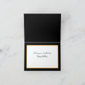 Mooie Yellow Rose Chic  Happy Birthday Kaart (Binnen)