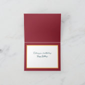 Mooie Yellow Rose Chic  Happy Birthday Kaart (Binnen)