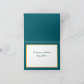 Mooie Yellow Rose Chic  Happy Birthday Kaart (Binnen)