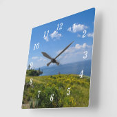 Mooie Yellowstone Lake Wall Clock Vierkante Klok (Hoek)