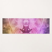 Mooie Yoga Meditation Lotus Pose Silhouette Yogamat (Voorkant (horizontaal))