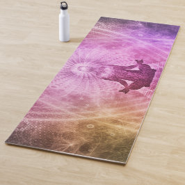 Mooie Yoga Meditation Lotus Pose Silhouette Yogamat