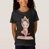 Mooie yogakat T-shirt (Voorkant)