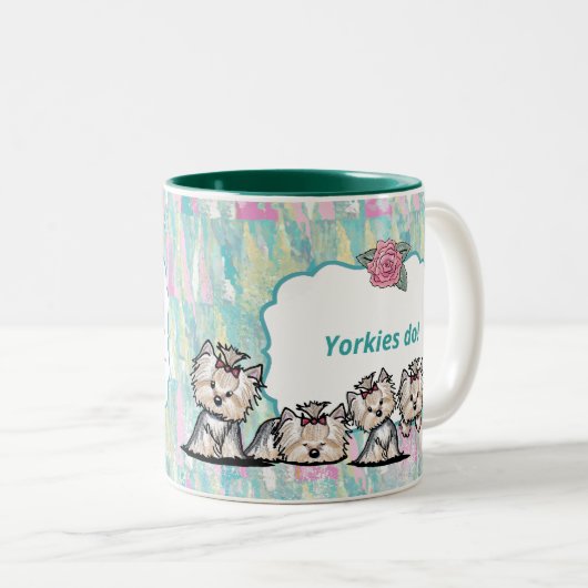 Mooie Yorkie Moederdag Koffie Mok (Voorkant rechts)