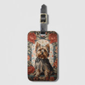 Mooie Yorkie | Yorkshire Terrier Portret Bagagelabel (Voorkant (verticaal))