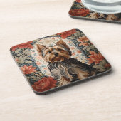 Mooie Yorkie | Yorkshire Terrier Portret Bier Onderzetter (Linkerzijde)