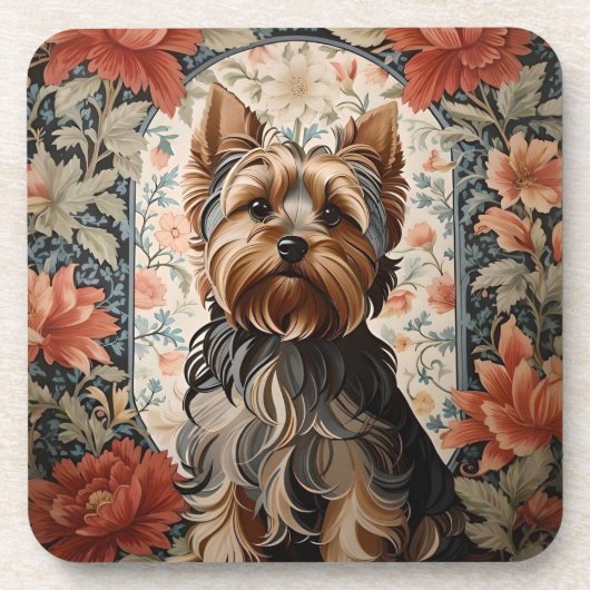 Mooie Yorkie | Yorkshire Terrier Portret Bier Onderzetter (Voorkant)