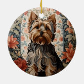 Mooie Yorkie | Yorkshire Terrier Portret Keramisch Ornament (Achterkant)
