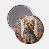 Mooie Yorkie | Yorkshire Terrier Portret Magneet (Voorkant / Achterkant)