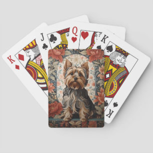 Mooie Yorkie   Yorkshire Terrier Portret Pokerkaarten