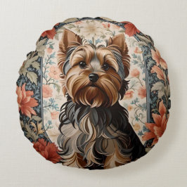 Mooie Yorkie | Yorkshire Terrier Portret Rond Kussen