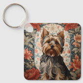 Mooie Yorkie | Yorkshire Terrier Portret Sleutelhanger (Voorkant)